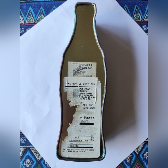 Vintage Coke Bottle Shaped Metal Tin Collectable Gift Box 1996 - Picture 3 of 11